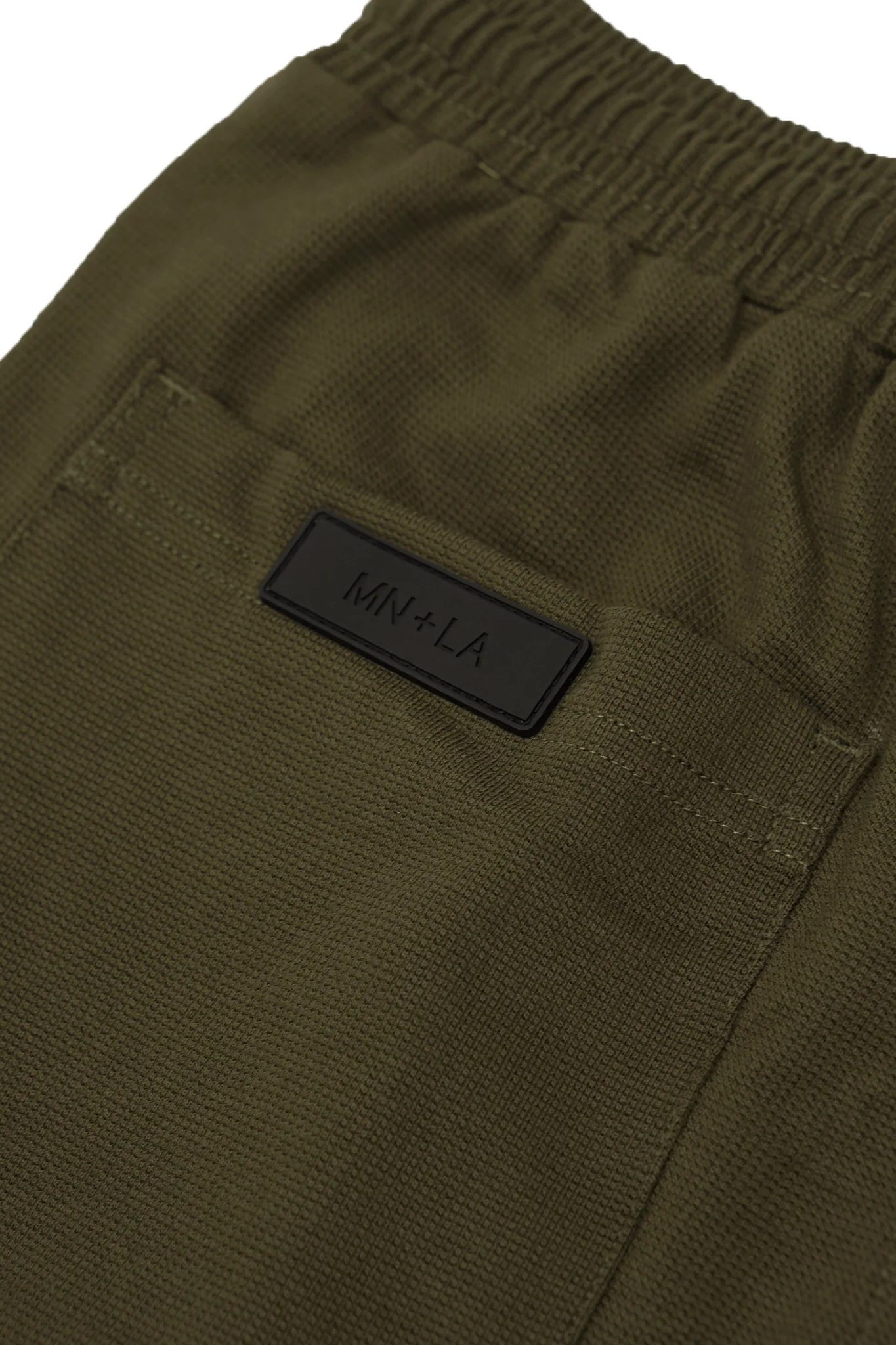 WAFFLE WEAVE LOUNGE PANTS IN OLIVE - Image 13