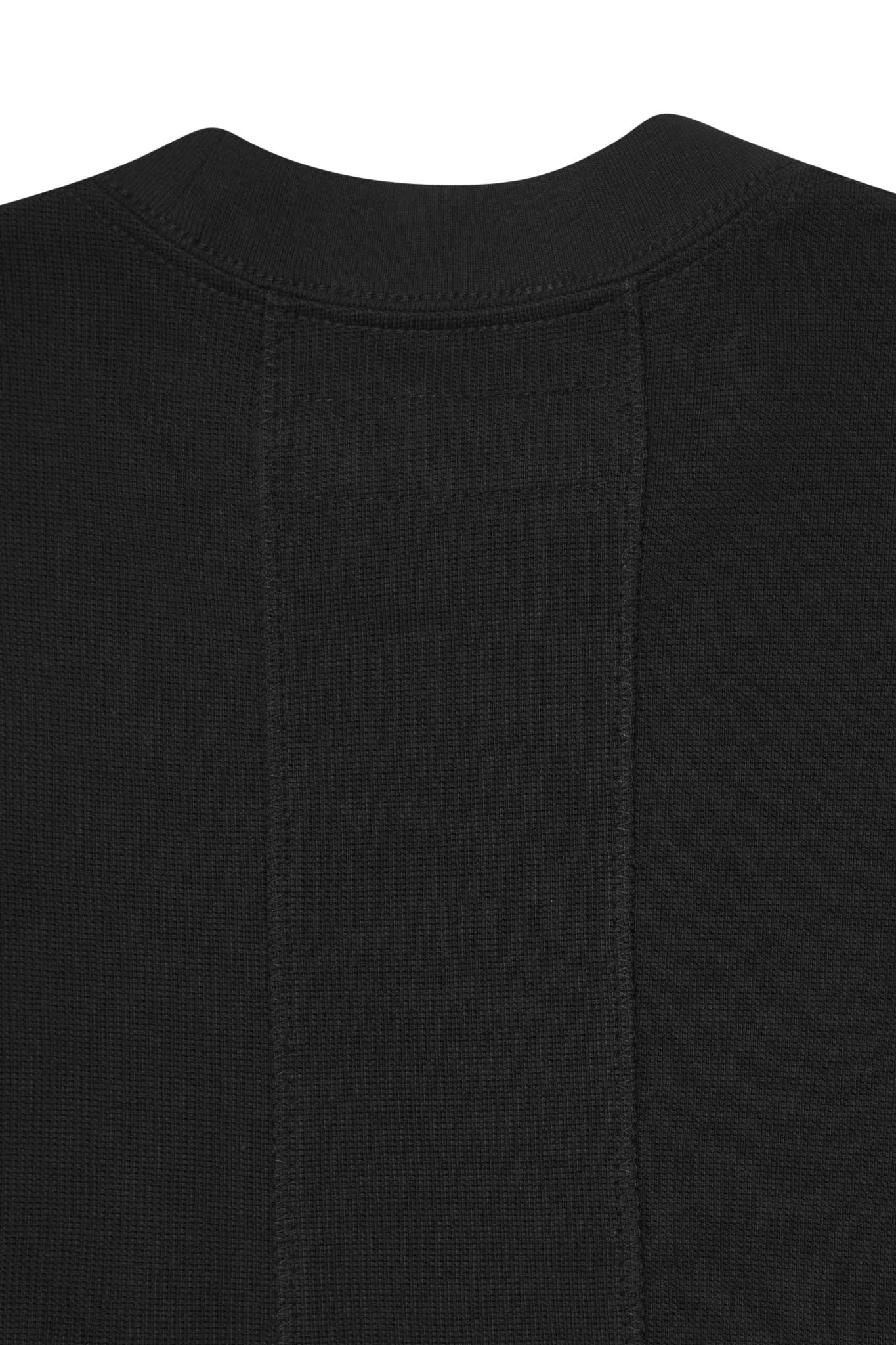 WAFFLE WEAVE MOCK NECK TEE V4 IN ANTHRACITE - Image 5