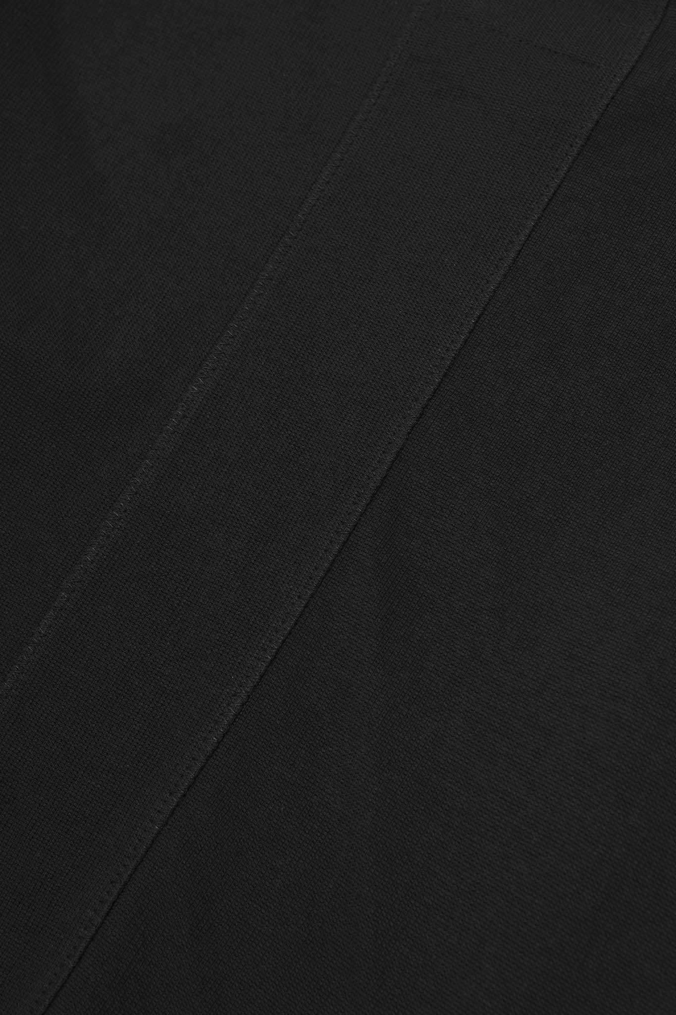 WAFFLE WEAVE MOCK NECK TEE V4 IN ANTHRACITE - Image 6