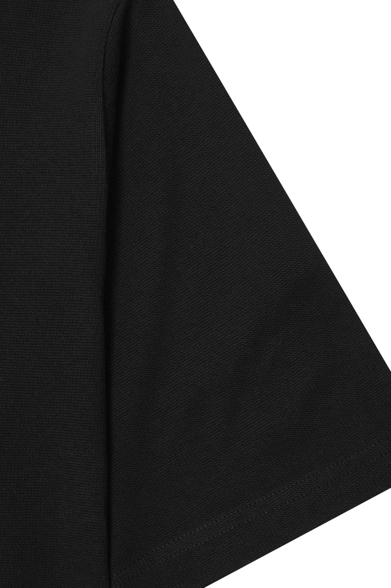 WAFFLE WEAVE MOCK NECK TEE V4 IN ANTHRACITE - Image 7