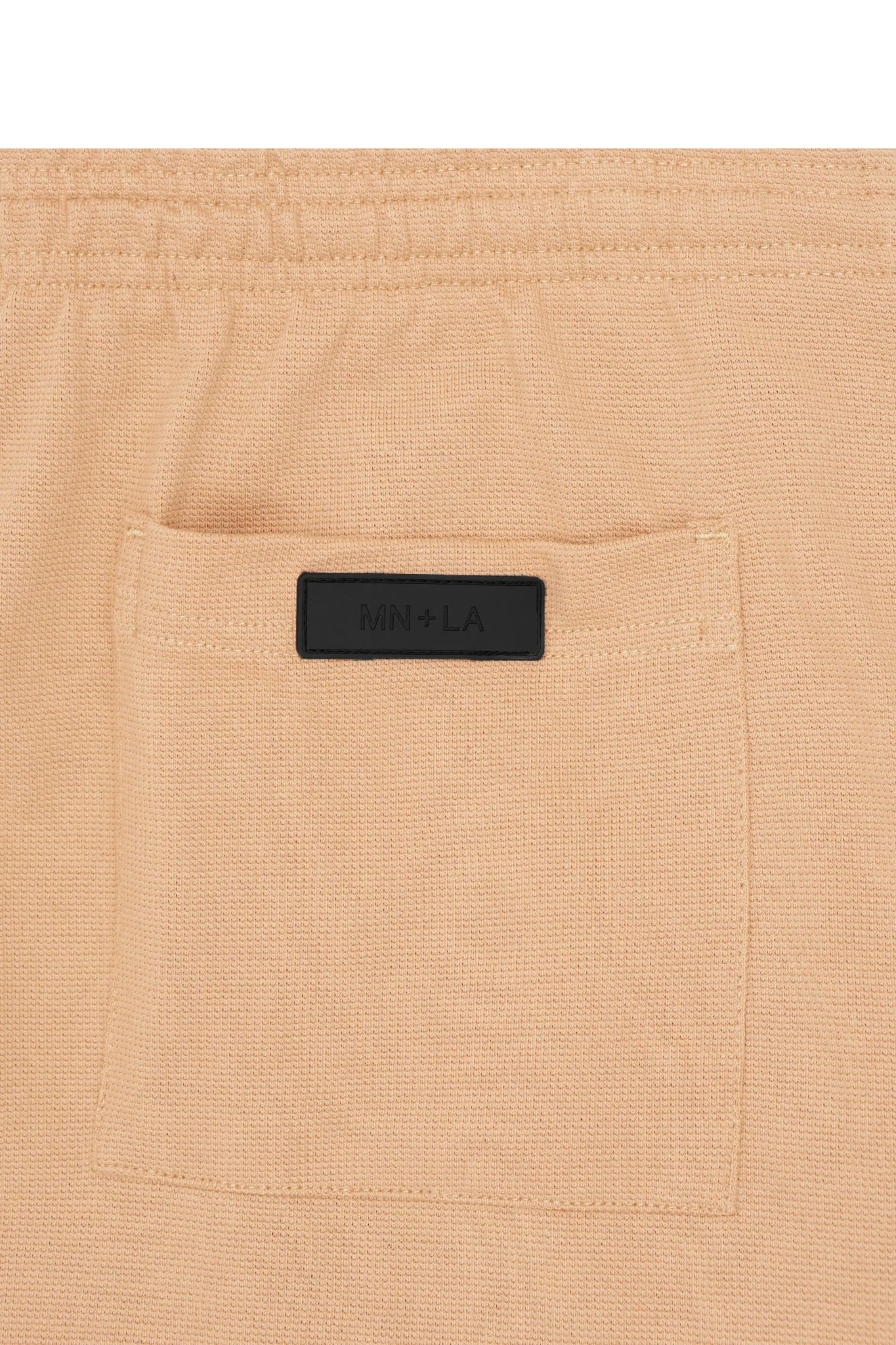 WAFFLE WEAVE PLEATED CROPPED PANTS IN WHEAT - Image 9
