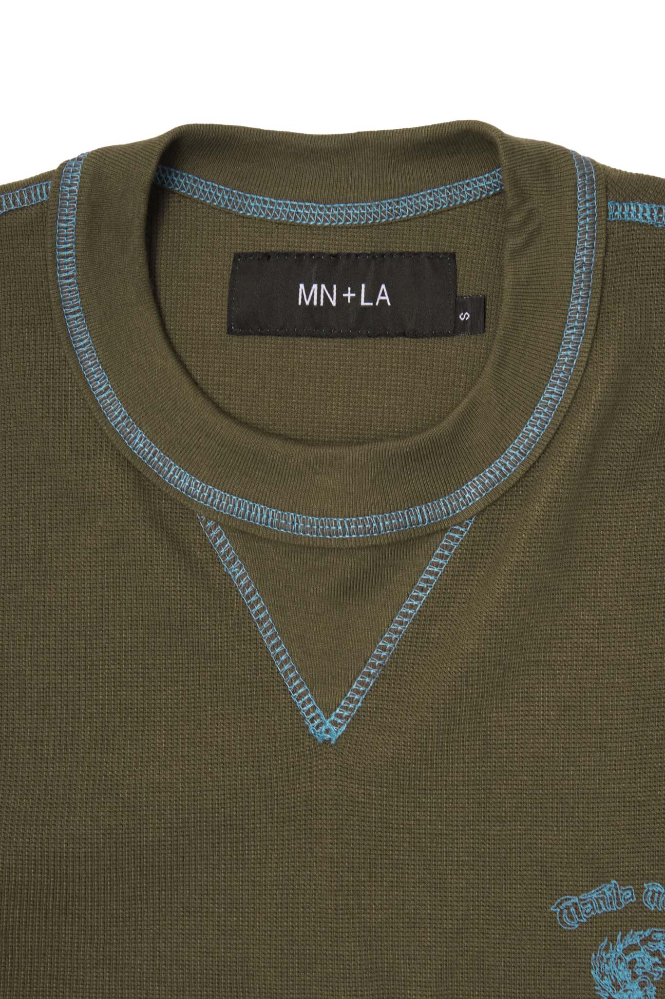 "YEAR OF THE DRAGON" MILITIA BOX TEE IN OLIVE - Image 3