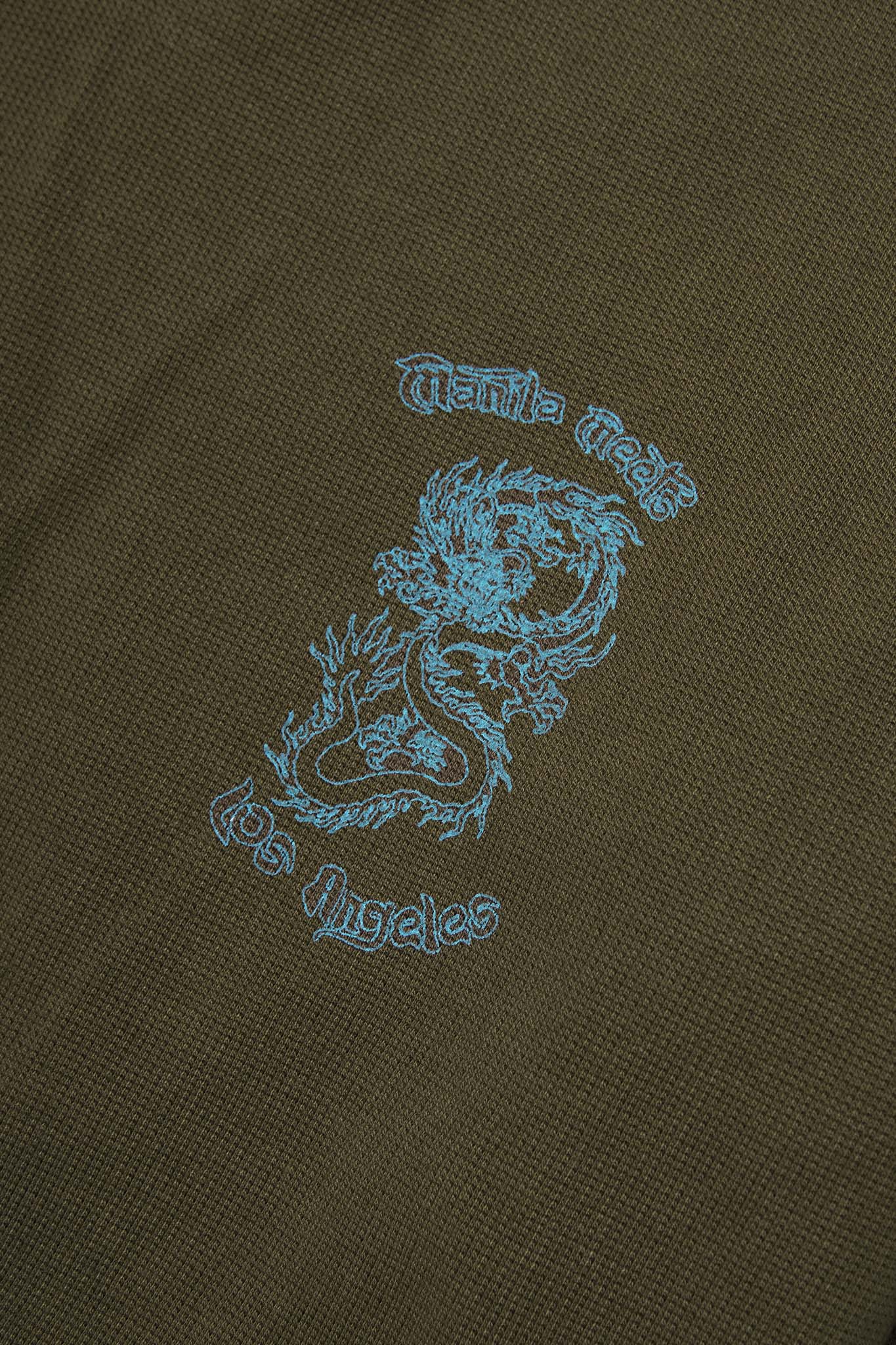 "YEAR OF THE DRAGON" MILITIA BOX TEE IN OLIVE - Image 7