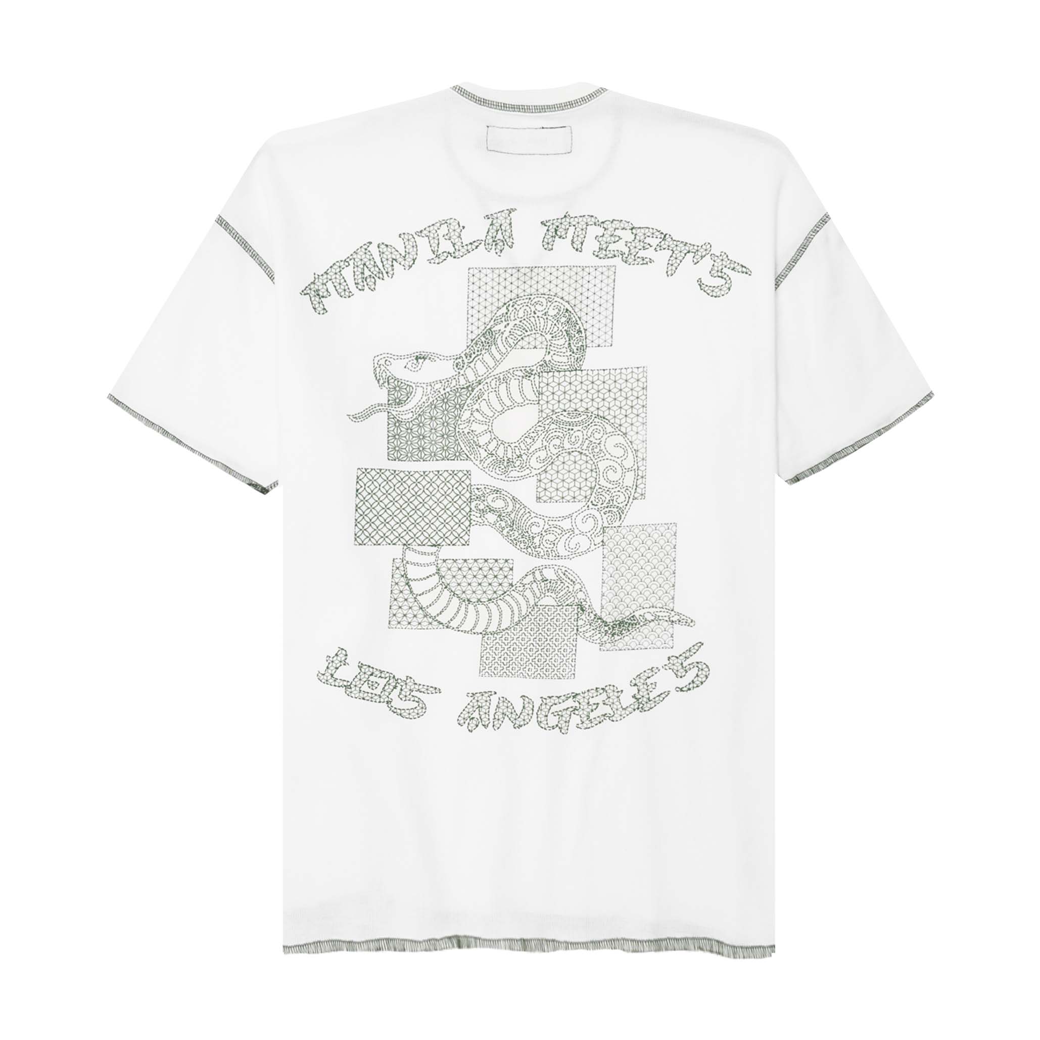 "YEAR OF THE SNAKE V2" WAFFLE TEE IN WHITE - Image 2
